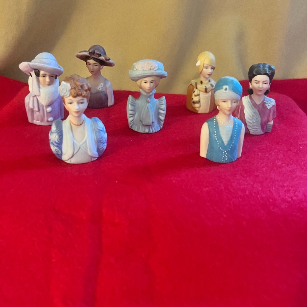 Vintage 1983/1984 Avon Miniature Victorian Ladies Figurines